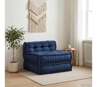 Ziaphsol Canapé modulaire Indigo en tissu 70 x 70 x 56 cm, respirant et peu encombrant, pour intérieur et extérieur, flexible comme coussin de siège, coussin d'assise