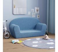 Ziaphsol Canapé pour Enfants 2 Places en Peluche Douce Bleu avec Housse Amovible et Mousse épaisse pour Chambre Nursery, mobilier sécurisé et léger idéal pour Jouer et se détendre