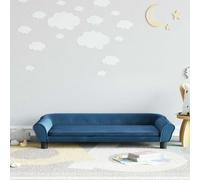 Ziaphsol Canapé pour Enfants Bleu 100x50x26 cm en Velours Doux avec Cadre en Bois Robuste idéal pour Chambre Nursery, siège Confortable pour Tout-Petit, mobilier sécurisé pour 3-6 Ans