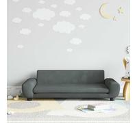 Ziaphsol Canapé pour Enfants Gris foncé 100x54x33 cm en Velours Doux avec Cadre en Bois Robuste pour Chambre Nursery, mobilier bébé, siège sécurisé pour Tout-Petit