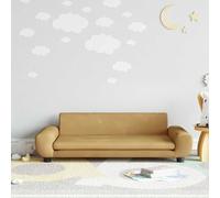 Ziaphsol Canapé pour Enfants Marron en Velours 100x54x33 cm siège rembourré Robuste pour Chambre d'enfant, mobilier Confortable pour Petit Enfant 3-6 Ans