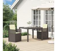 Ziaphsol Chaise de Jardin Pliante 2 pièces en PP Gris Clair et crème pour terrasse Balcon Patio extérieur Robuste résistante aux intempéries et UV avec Design Rabattable