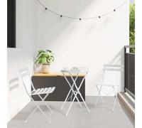 Ziaphsol Chaise de Jardin Pliante en métal Blanc 2 pièces 42 x 46 x 82 cm pour extérieur terrasse Balcon Patio mobilier léger et Robuste