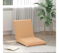 Ziaphsol Chaise de sol réglable en tissu mouton, beige, 57 x 64 x 59 cm, avec support de cadre en métal, dossier multi-positions de 90 à 180 degrés, pour salon, chambre à coucher, gaming