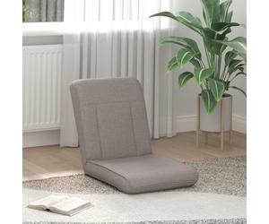 Ziaphsol Chaise de sol réglable en tissu taupe avec dossier multi-positions de 90 à 180 degrés, mousse rembourrée et coussin d'assise en polyéthylène expansé pour salon, chambre à coucher, détente
