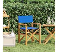 Ziaphsol Chaise Pliante de metteur en scène en Bois de Teck Massif Bleu pour extérieur Jardin Patio terrasse Balcon Fauteuil Confort inclinable Robuste