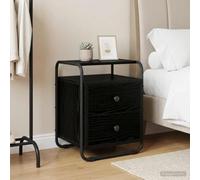 Ziaphsol Chevet de Chambre Moderne en Bois d'ingénierie avec Cadre en Acier galvanisé pour Rangement Pratique et Design élégant idéal pour Salon, Chambre ou dortoir
