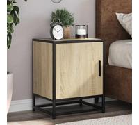 Ziaphsol Chevet Table Appoint with Drawer and Niche in Chêne Sonoma Wood and Metal for Bedroom, Living Room, Modern Industrial Or Vintage Style, Durable MDF and Solid Frame, 2 Pack