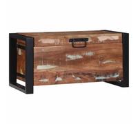 Ziaphsol Coffre de rangement en bois massif vieilli - 60 x 30 x 30 cm - Avec couvercle - Boîte de rangement - Commode - Banc pour chambre à coucher, couloir, couloir
