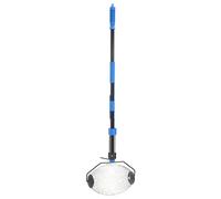 Ziaphsol Collecteur de rouleaux bleu 127 cm en acier revêtu par pulvérisation Panier en acier inoxydable pour noix, jardinage, poignée antidérapante, outil à main roulant pour l'entretien des