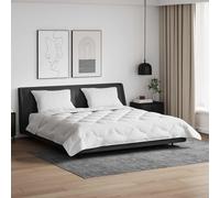 Ziaphsol Couette avec Oreiller 3 pcs Blanc Microfibre Dimensions 200 x 220 cm Set Complet pour Chambre Moderne intérieur Confort Respirant Facile à Laver