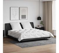Ziaphsol Couette avec Oreillers Blancs en Microfibre 220x200 cm, Ensemble Literie 3 pièces, Rembourrage Polyester et Fibre de Bambou, Design Quilting à Motifs en Losange, Confortable pour Chambre