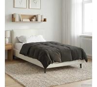 Ziaphsol Couette d'été rembourrée en microfibre anthracite - 155 x 220 cm - Pour literie - Design double face - Pour l'été, la chambre à coucher, la chambre d'amis, le confort