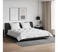 Ziaphsol Couette d'été Simple en Microfibre Blanche avec 2 oreillers, Linge de lit Moderne pour Chambre, Confort Respirant, 220 x 240 cm, léger, Facile d'entretien