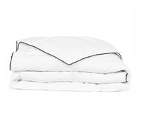 Ziaphsol Couette d'hiver en duvet - 135 x 200 cm - Blanc - En microfibre - Garnissage en plumes de canard - Pour chambre à coucher - Chaude toute l'année - Lavable jusqu'à 40 °C