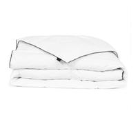 Ziaphsol Couette d'hiver en duvet - 150 x 200 cm - Blanc - Housse en microfibre avec plumes de canard et duvet - Respirante - Lavable jusqu'à 40 °C - Pour chambre à coucher et invités