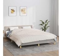 Ziaphsol Couverture lestée crème claire, 220 x 235 cm, 11 kg, tissu 100 % coton, matelassée avec perles de verre, pour chambre à coucher, chambre d'amis, calme et impression douce