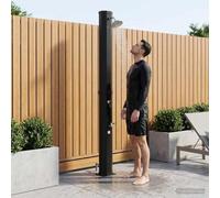 Ziaphsol Douche Solaire en PVC et ABS avec Robinet, pommeau Rotatif, capacité 40 L, réglage jusqu'à 60°C, Design en Colonne octogonale, résistante aux intempéries, kit d'installation Inclus