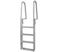 Ziaphsol Échelle de piscine à 4 marches en aluminium, hauteur totale de 167 cm, marches antidérapantes et grandes poignées, 100 kg, accès pour piscine et jacuzzi