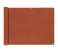 Ziaphsol Écran de Balcon en Tissu Oxford Ocre Marron 90 x 600 cm, Protection Soleil UV et Pluie, résistant à l'eau, œillets Aluminium, Fixation avec Corde pour terrasse Balcon extérieur Patio