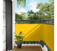 Ziaphsol Écran de Balcon Jaune 100 x 500 cm en Tissu Oxford, Parasol Voile ombrage pour Jardin terrasse Balcon, résistant aux UV et à l’Eau, avec œillets en Aluminium pour extérieur