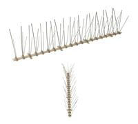 Ziaphsol Ensemble de 6 Pointes à 5 rangées Contre Oiseaux en Plastique et Acier Inoxydable pour Jardin terrasse Balcon Protection Efficace Contre Pigeons Rats Souris