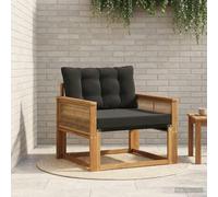 Ziaphsol Ensemble de canapés d'extérieur modulable en Bois d'acacia Massif, canapé Fauteuil, Pouf, Angle, Module, élément, siège, Banquette, Sofa pour Jardin terrasse Balcon Patio Lounge détente