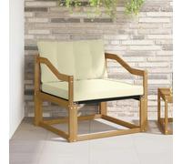 Ziaphsol Ensemble de canapés d'extérieur modulable en Bois d'acacia Massif, canapé Fauteuil Pouf Angle Module élément siège Banquette Sofa méridienne pour Jardin terrasse Balcon Patio véranda Lounge
