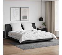Ziaphsol Ensemble de Duvet 3 pièces Blanc Microfibre et Plumes d'oie pour Chambre Confortable et Élégante, Lit 260x220 cm, Linge de lit Respirant, Facile à Laver