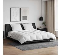 Ziaphsol Ensemble de Literie Blanc avec Duvet 260 x 220 cm et 2 Oreillers en Plume de Canard pour Chambre Moderne, Confort Respirant, Facile à Laver, Idéal pour l'Été