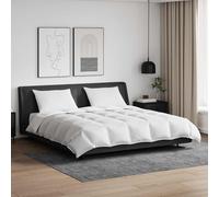 Ziaphsol Ensemble de literie Blanc avec Duvet en Plumes de Canard et oreillers 3 pièces pour Chambre Moderne, Linge de lit Respirant, Facile à Laver, idéal pour été et décoration Minimaliste