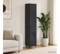 Ziaphsol Ensemble de Meubles 2 pièces Noir pour Salon Chambre Salle à Manger Bureau avec Armoire Buffet et étagère, décoration d'intérieur, Rangement Pratique et Module coordonné