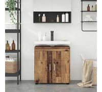 Ziaphsol Ensemble de meubles de salle de bain Tulum en bois vieilli avec finition mate - 60 x 34 x 63 cm - Meuble de salle de bain - Meuble de rangement pour salle de bain, WC d'invités