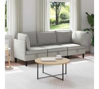 Ziaphsol Ensemble de salon 3 pièces en tissu gris clair avec fonction couchage et lit d'appoint extensible, design scandinave moderne, ensemble de meubles durables pour salon et salon