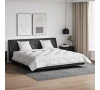 Ziaphsol Ensemble literie Blanc avec Couette, Deux oreillers et taies en Microfibre pour Chambre Moderne, Confort Respirant, idéal pour Sommeil réparateur, Facile d'entretien, Dimensions 240x200 cm