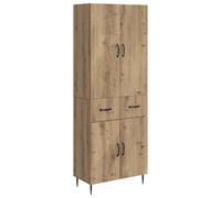 Ziaphsol Ensemble Meuble 2 pcs chêne Artisanal 66 x 34,5 x 89,5 cm mobilier Salon Bureau entrée avec Rangement Buffet Armoire étagère pour Maison Appartement décor Organisation