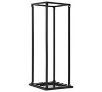 Ziaphsol Étagère à bûches avec fond noir - 37 x 37 x 113 cm - En acier - Pour un rangement ordonné du bois de chauffage - Support stable pour l'intérieur et le jardin