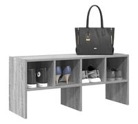 Ziaphsol Étagère à Chaussures empilable en Bois d'ingénierie Gris Sonoma 89,5x30x40 cm avec Compartiments modulables pour Rangement de Chaussures Sacs et Accessoires dans entrée ou Dressing