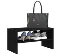 Ziaphsol Étagère à chaussures empilable en chêne noir - 60 x 30 x 30,5 cm - Avec beaucoup d'espace de rangement - Peu encombrant - Pour couloir, vestiaire et entrée - En bois durable