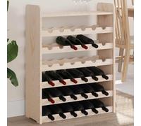 Ziaphsol Étagère à vin avec plateau supérieur en bois de pin massif 67,5 x 25 x 87 cm 6 niveaux pour 36 bouteilles debout peu encombrant pour cuisine, salle à manger, cave et bar