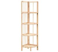 Ziaphsol Étagère d'angle en Bois de cèdre de 27 x 27 x 110 cm pour Rangement Pratique dans Salon Bureau Chambre avec Compartiments et adaptée