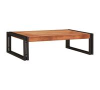 Ziaphsol Étagère de Salle de Bain Marron en Bois Massif et Fer, 80 x 50 x 23 cm, Rangement Mural ou posé, idéale pour Organiser lavabo, Armoire, Miroir ou Douche