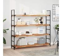 Ziaphsol Étagère Murale en Bois d'acacia Massif 140x30x4 cm Finition à l'huile Support Support de Rangement bibliothèque Cube Suspendu Design décoration pour Salon Chambre Cuisine Salle de Bain