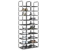 Ziaphsol Étagères Chaussures 2 pièces 10 Niveaux 33x33x174cm Tissu Non tissé Rangement Organiseur pour Armoire penderie Placard dans entrée Couloir Chambre vestiaire Maison Jardin