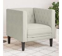 Ziaphsol Fauteuil Chesterfield crème Velours Moderne, Style Vintage avec accoudoirs tuftés, canapé Relax inclinable, siège Confortable pour Salon séjour Chambre Bureau, capacité 110 kg