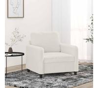 Ziaphsol Fauteuil Crème 60 cm Velours, Canapé Moderne Relax, Siège Confortable, Design Scandinave, Idéal Salon, Chambre, Bureau, Déhoussable, Reversible, Durable