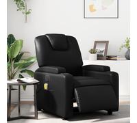 Ziaphsol Fauteuil de Massage inclinable électrique Noir Similicuir avec Repose-Pieds motorisé, siège Relax Ergonomique pour Salon Chambre Bureau, capacité 110 kg