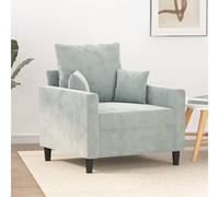 Ziaphsol Fauteuil Gris Clair en Velours Moderne avec Cadre en métal Robuste pour Salon séjour Chambre Bureau, Fauteuil Relax inclinable et déhoussable, Design scandinave élégant et Confortable