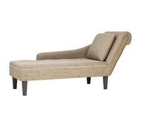 Ziaphsol Fauteuil Long en Simili Cuir Gris Clair avec Coussin, accoudoir Droit, Design tufté, idéal pour Relaxation, Repos ou Lecture dans Salon Chambre terrasse ou Jardin, capacité 110 kg