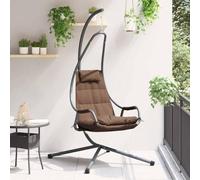 Ziaphsol Fauteuil Suspendu de Jardin en Acier avec Coussin et Support pour terrasse Balcon véranda ou Patio, Design Ergonomique Pliable, Dimensions 94x107x196,5 cm, capacité 110 kg